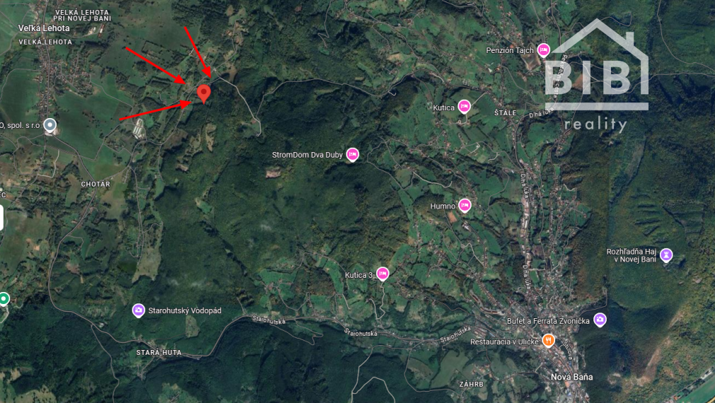 PREDAJ lesný pozemok, Chotár, Nová Baňa, 10 842 m2