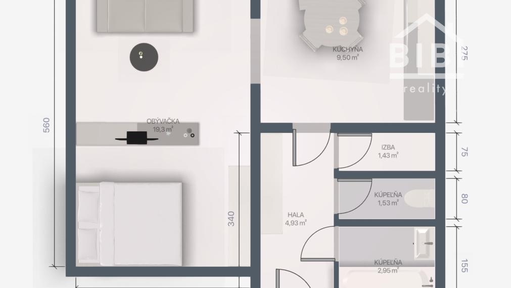 REZERVOVANÉ PREDAJ 1-izbový byt, Piešťany - Winterova