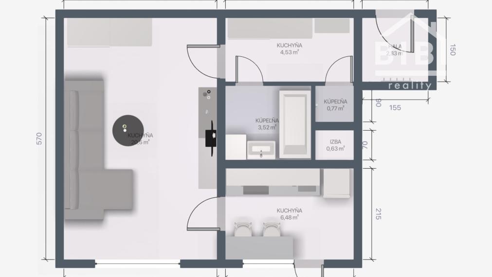 REZERVOVANÉ PREDAJ 1-izbový byt Piešťany - A. Hlinku