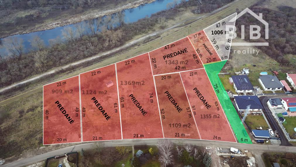 PREDAJ Stavebný pozemok, Zelená Voda, NMnV, 1006 m2