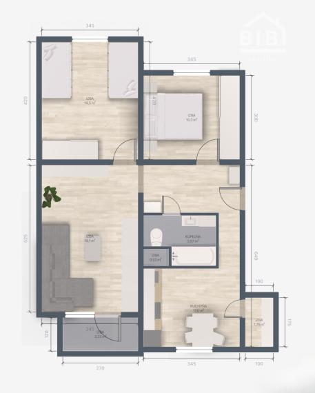 PREDAJ 3-izbový byt, Piešťany - M. Bela